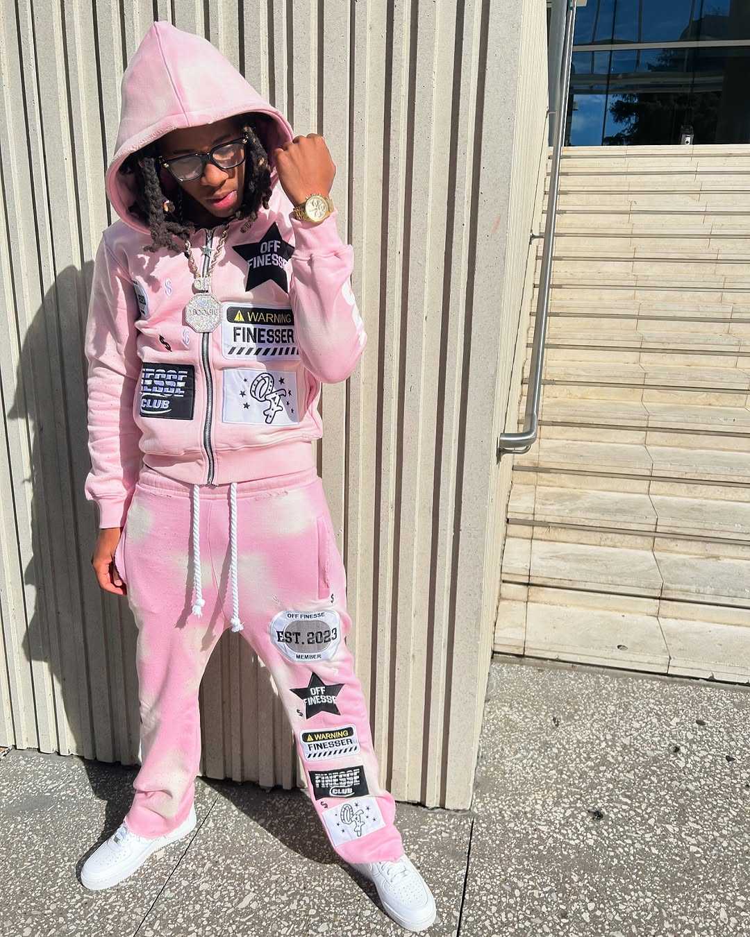 "Rose" Patchwork Sweatsuit