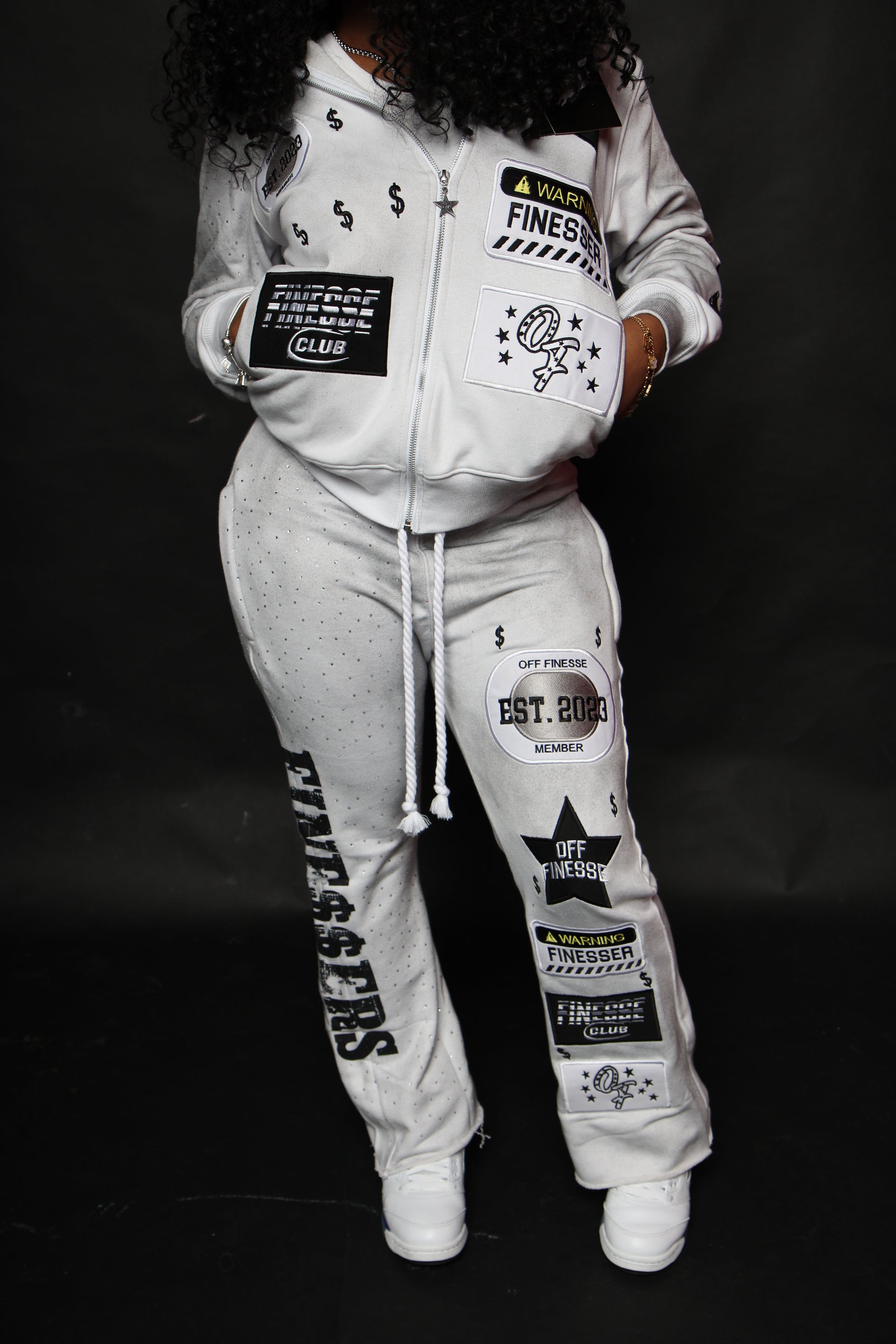 Patchwork “ Smoke” sweats