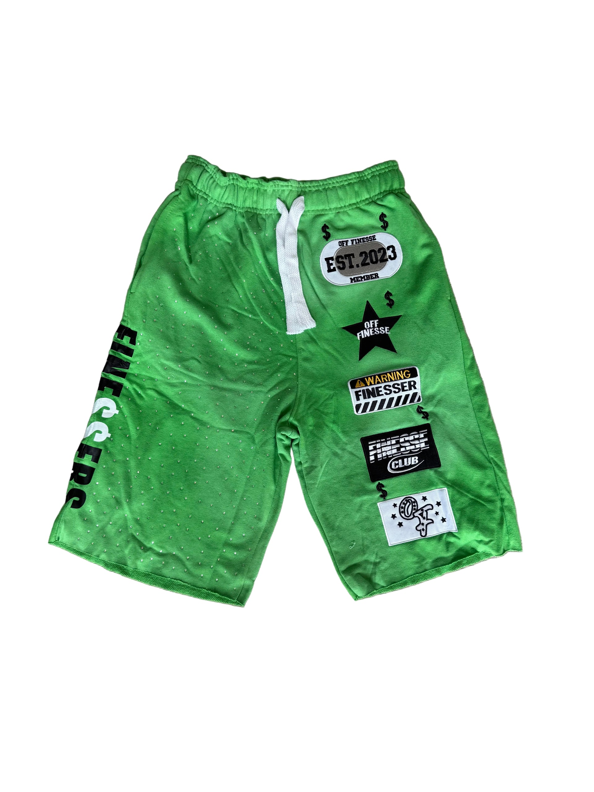 Clover Green Patchwork Shorts