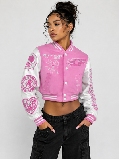 LOVERS EDITION (WOMENS) CROPPED VARSITY