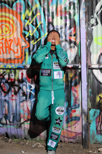 AQUA PATCHWORK ZIPUP