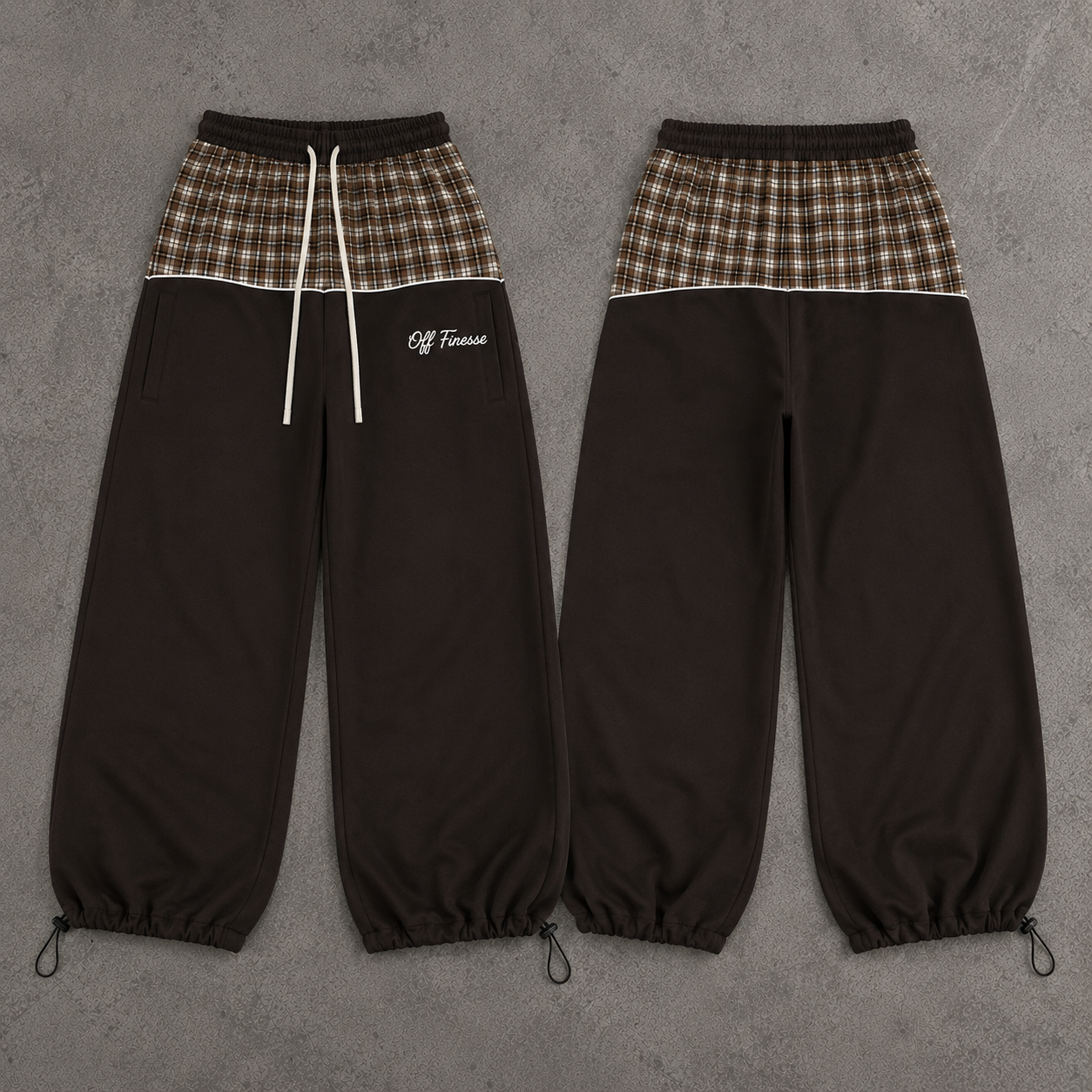 MOCHA PLAID ESSENTIAL PANTS