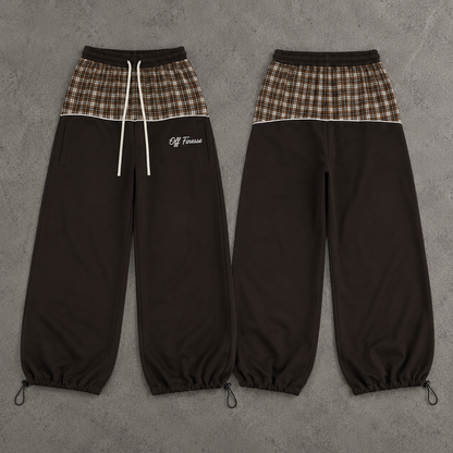 MOCHA PLAID ESSENTIAL PANTS