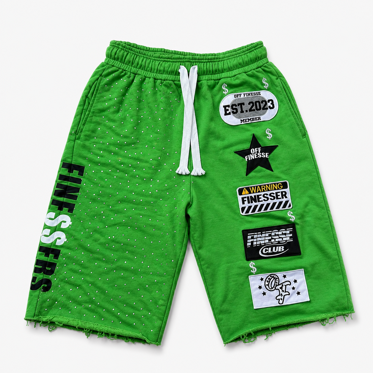 Clover Green Patchwork Shorts