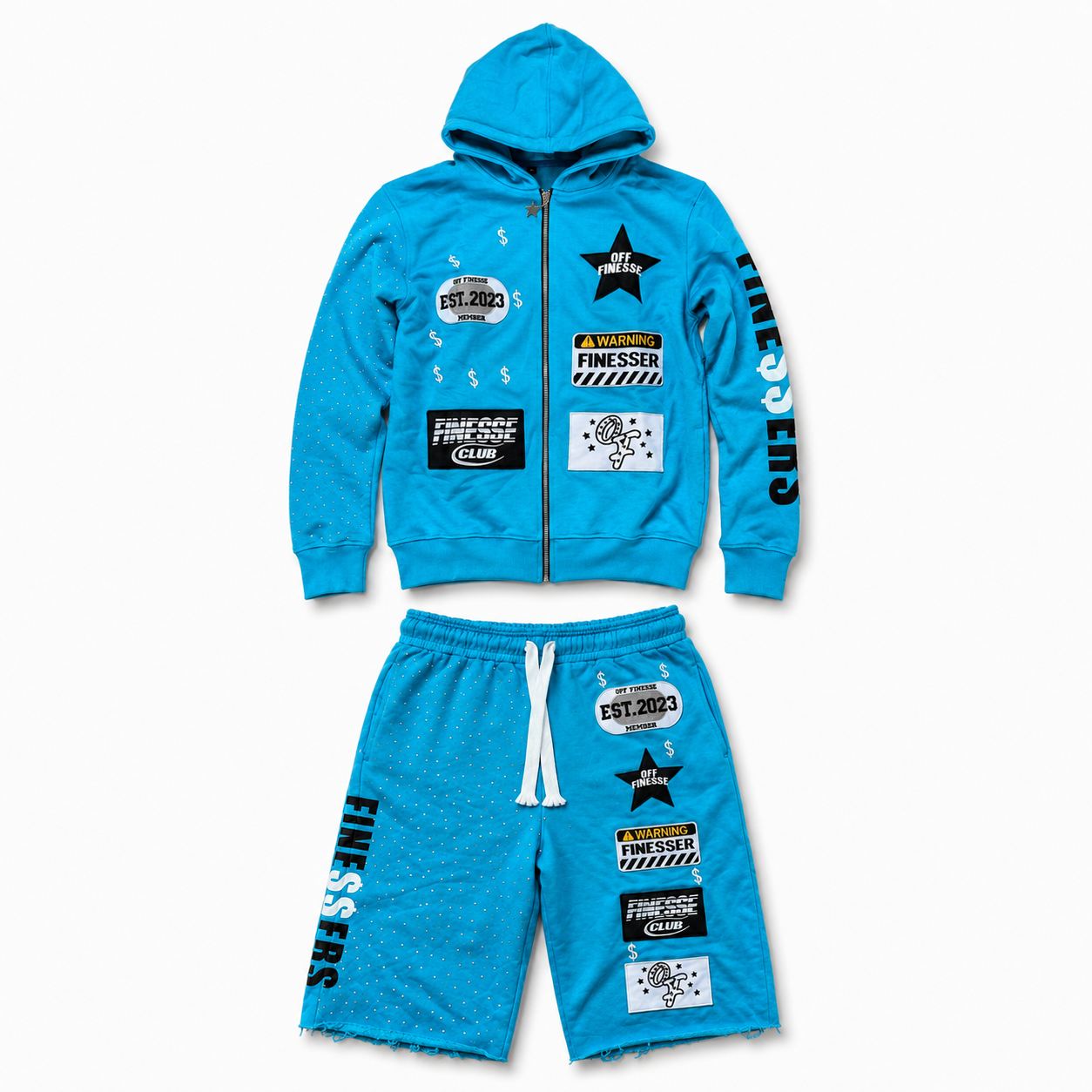 Chlorine patchwork shortsets
