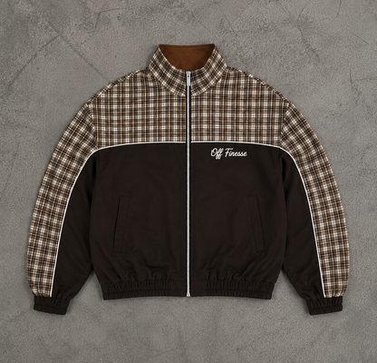 MOCHA PLAID ESSENTIAL JACKET