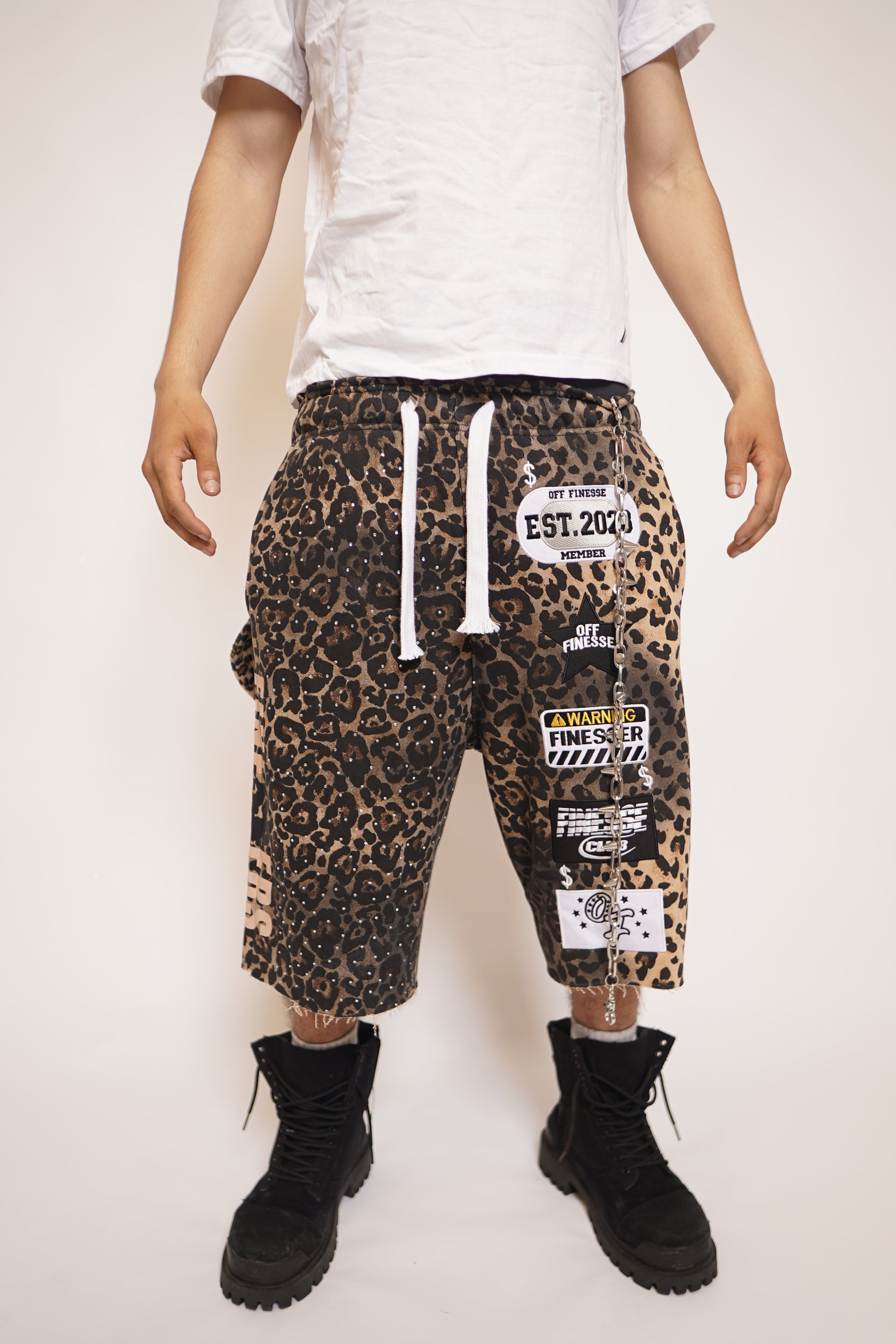 Cheeta Patchwork Shorts