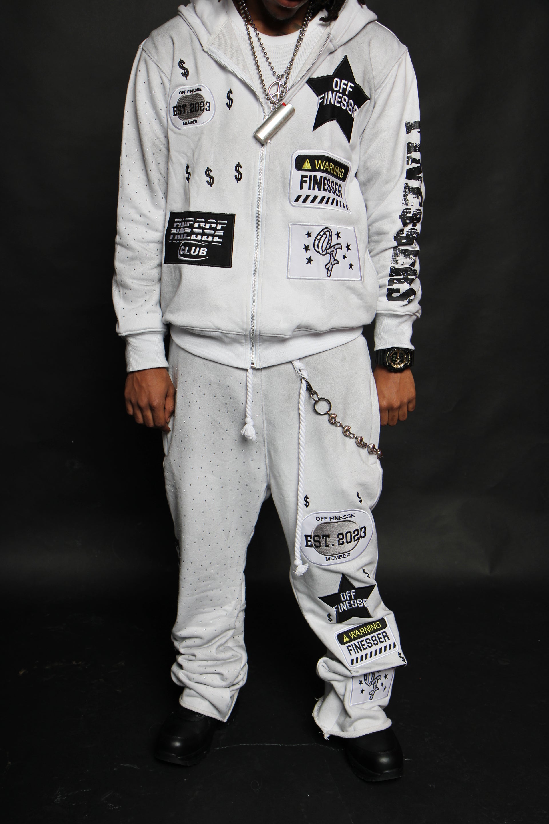 Patchwork “ Smoke” sweats