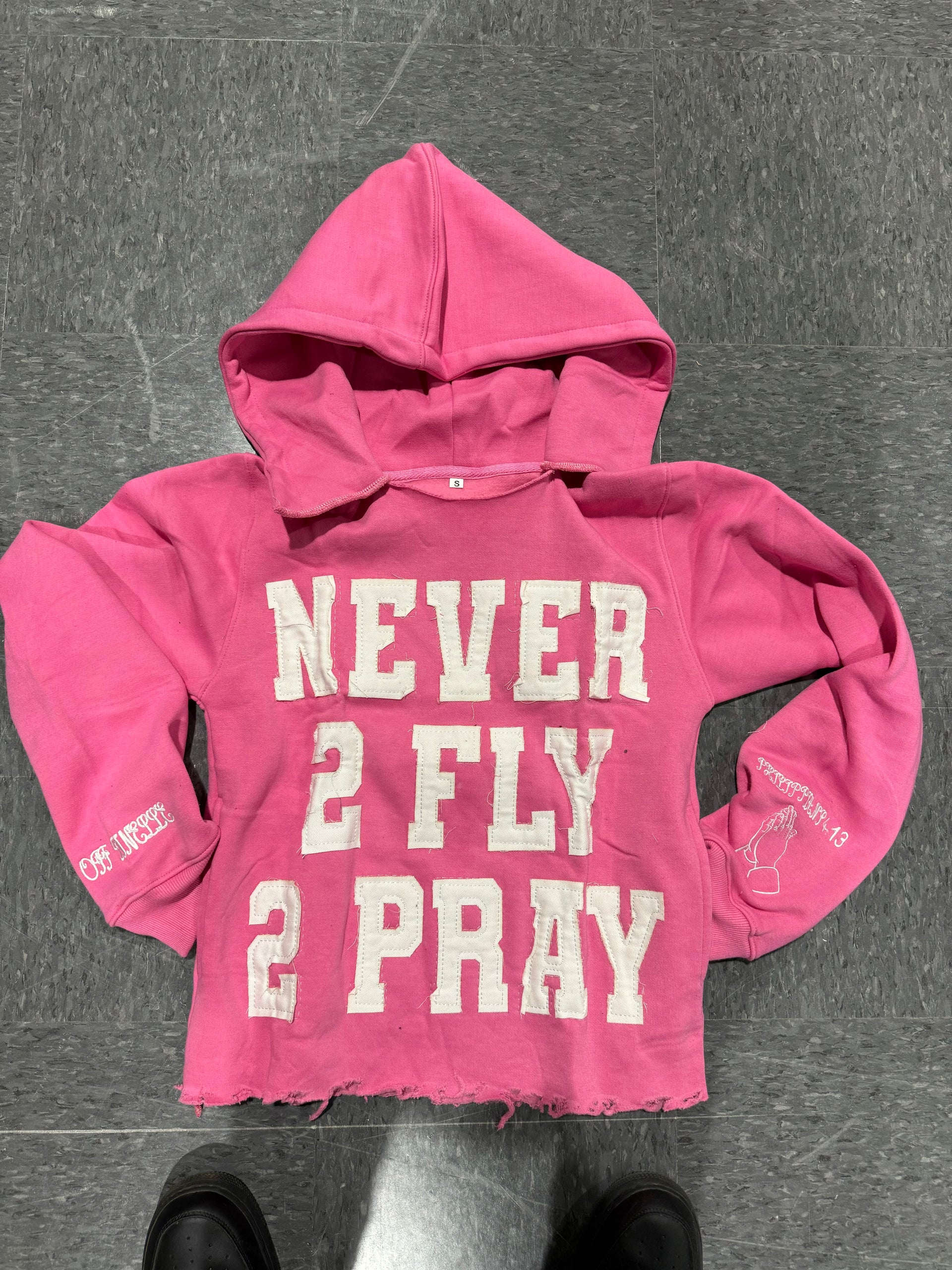 PINK NEVER 2 FLY 2 PRAY HOODIE