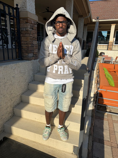NEVER 2 FLY 2 PRAY (GREY) HOODIE