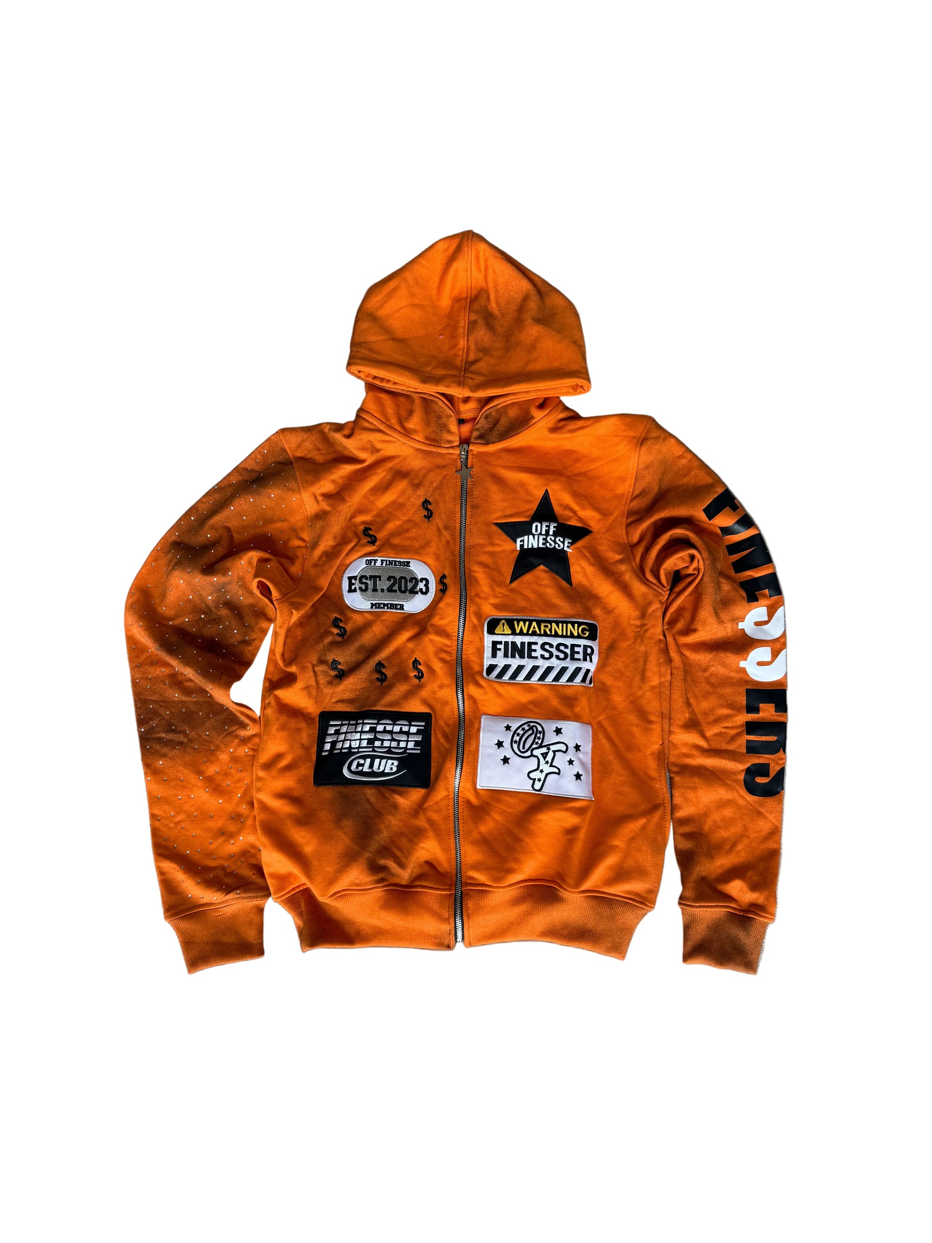 Orange Patchwork Zipup