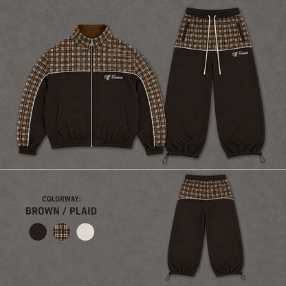 MOCHA PLAID ESSENTIAL PANTS