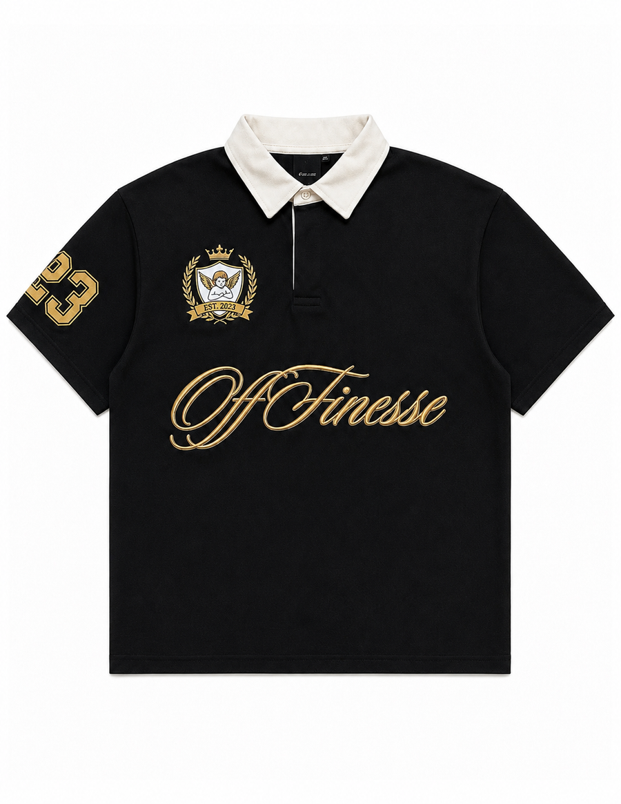 OFF FINESE BLACK SAINT POLO