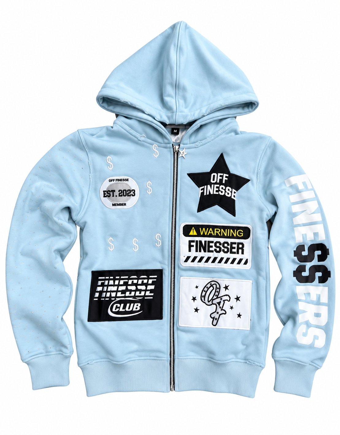 SKY BLUE PATCHWORK ZIPUP
