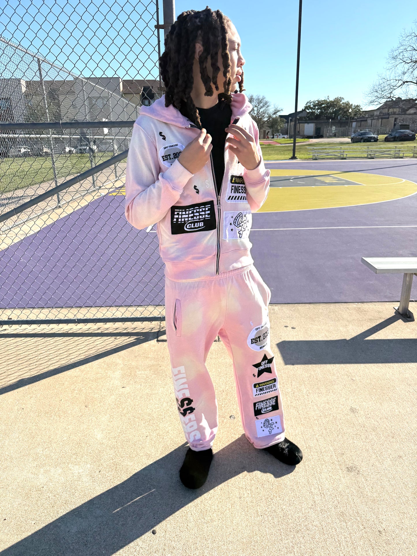ROSE PATCHWORK SWEATS