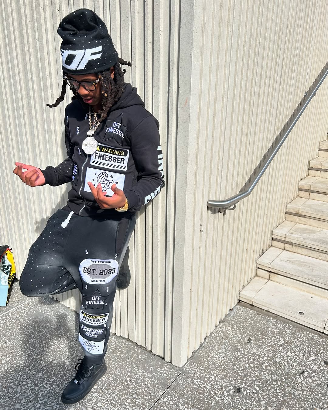"Midnight" Patchwork Sweatsuit